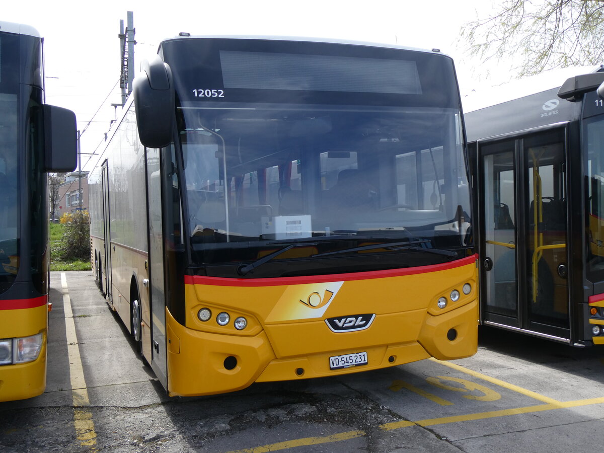 (260'817) - CarPostal Ouest - VD 545'231/PID 12'052 - VDL (ex Ballestraz, Grne) am 29. Mrz 2024 in Yverdon, Garage