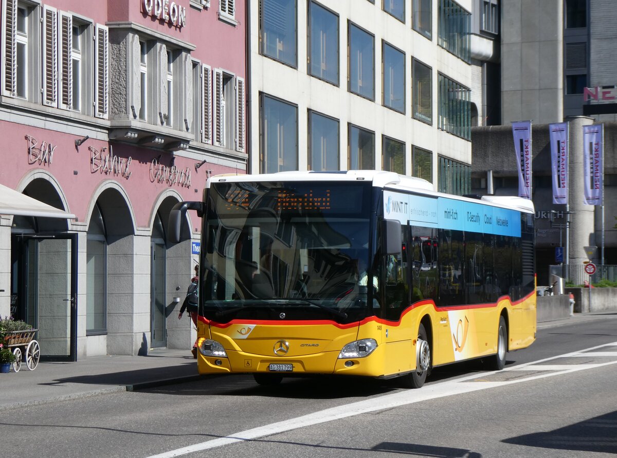 (261'135) - Voegtlin-Meyer, Brugg - Nr. 149/AG 381'799/PID 11'729 - Mercedes am 12. April 2024 beim Bahnhof Brugg