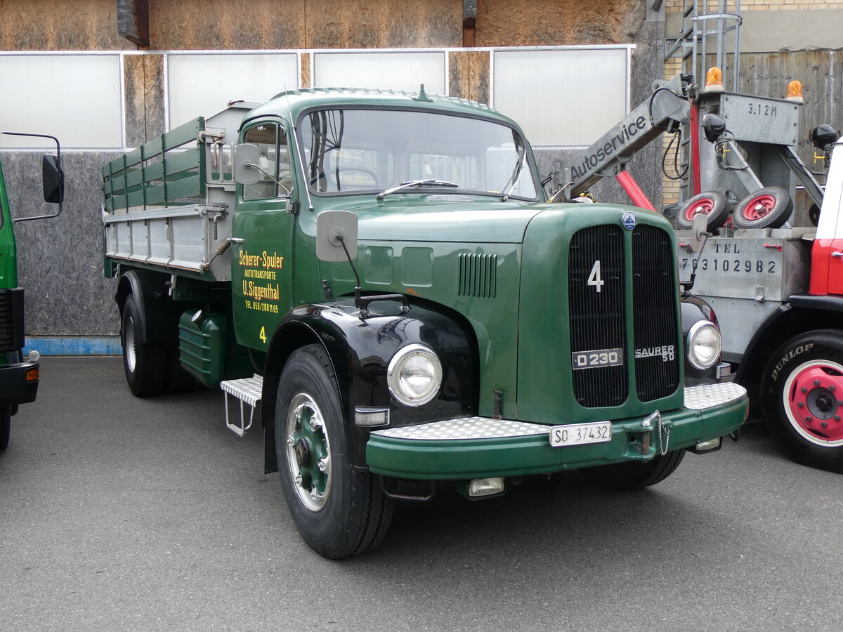 (261'916) - Scherer-Spuler, U.Siggenthal - Nr. 4/SO 37'432 - Saurer am 4. Mai 2024 in Attikon, Wegmller