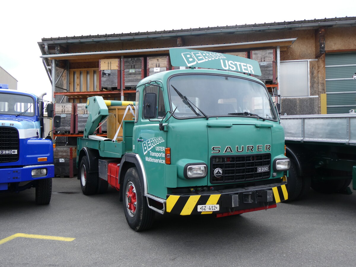(261'920) - Bertschi, Uster - Nr. 10/SZ 412 - Saurer am 4. Mai 2024 in Attikon, Wegmller