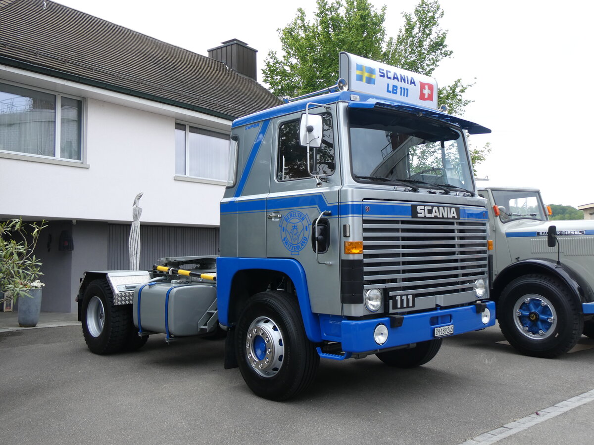 (261'950) - Bereuter, Volketswil - ZH 189'245 - Scania am 4. Mai 2024 in Attikon, Wegmller