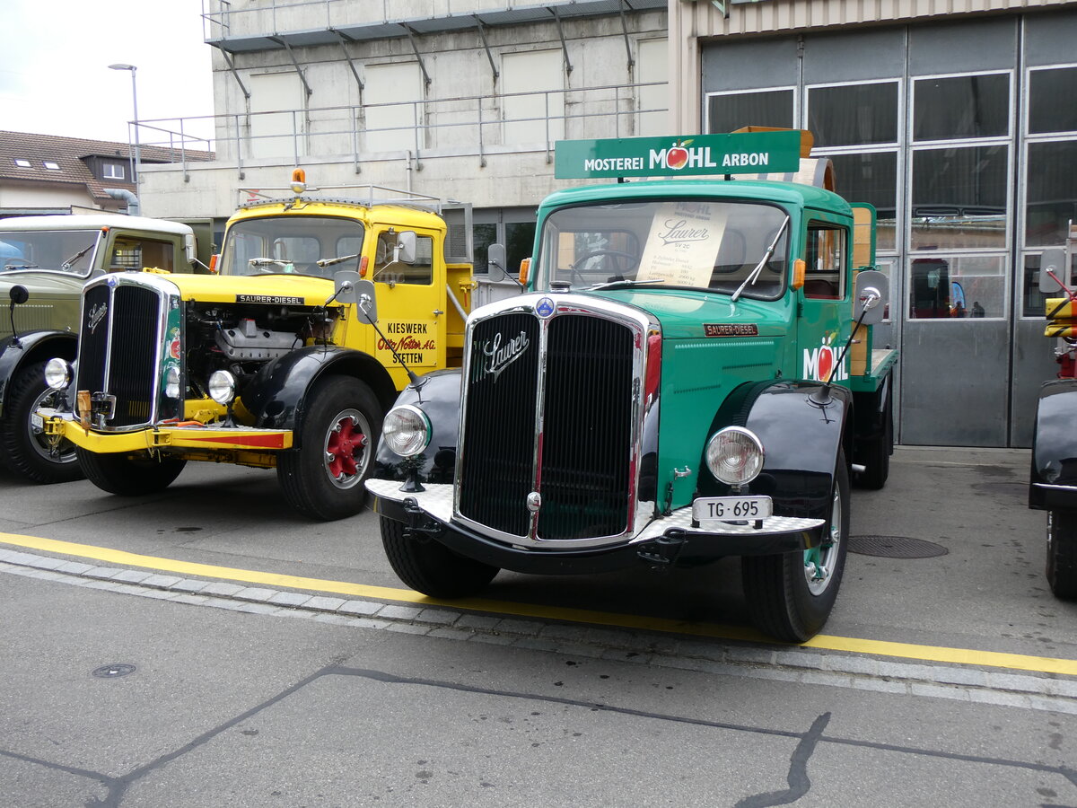 (261'957) - Mhl, Arbon - TG 695 - Saurer am 4. Mai 2024 in Attikon, Wegmller