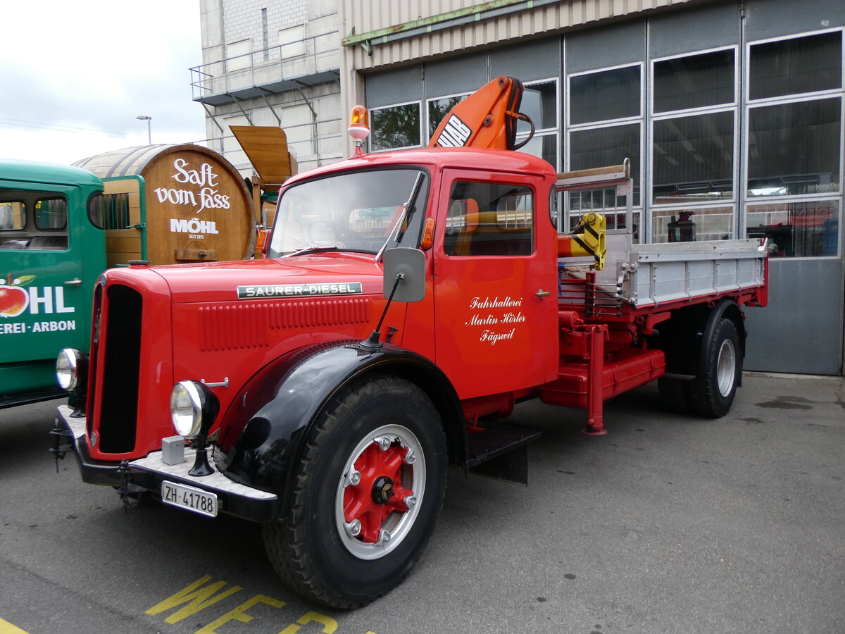 (261'958) - Hrler, Fgswil - ZH 41'788 - Saurer am 4. Mai 2024 in Attikon, Wegmller