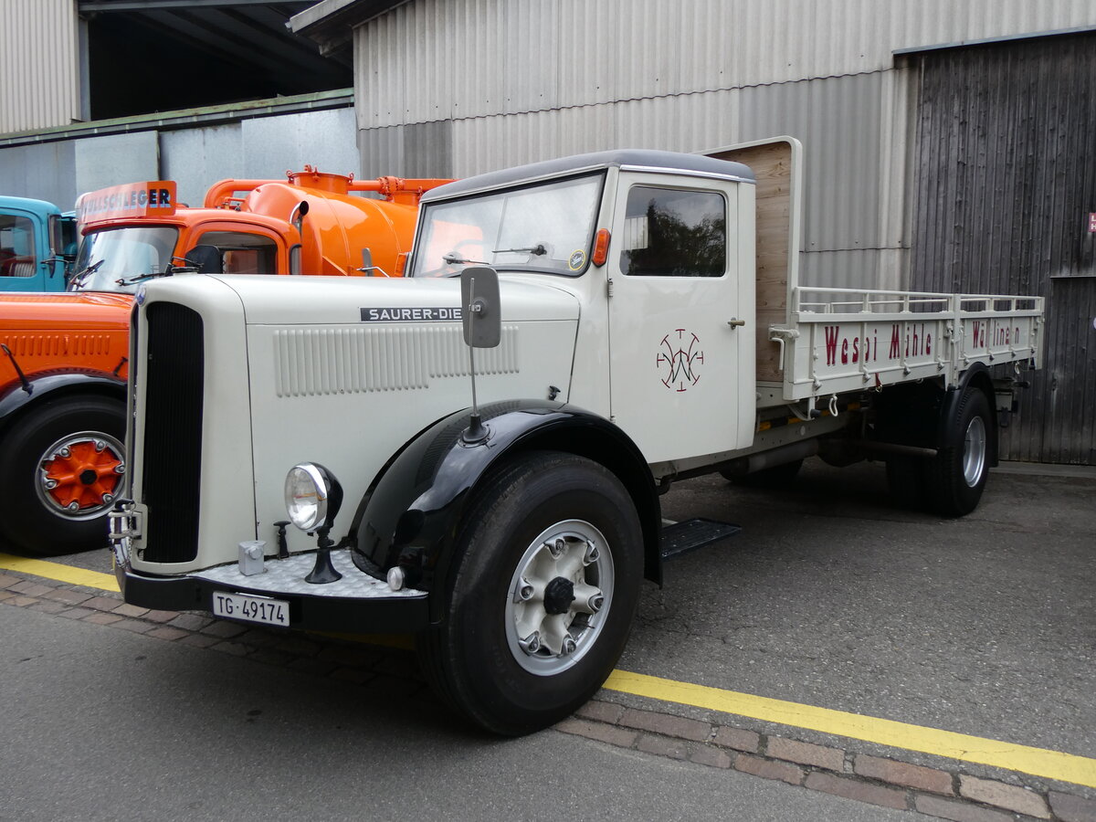 (261'965) - Wespi, Wlflingen - TG 49'174 - Saurer am 4. Mai 2024 in Attikon, Wegmller