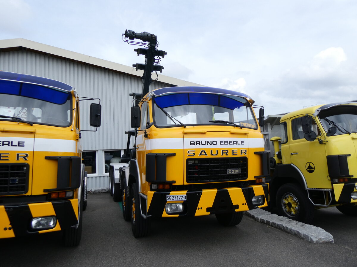 (262'031) - Eberle, Steinebrunn - TG 27'172 U - Saurer am 4. Mai 2024 in Attikon, Wegmller