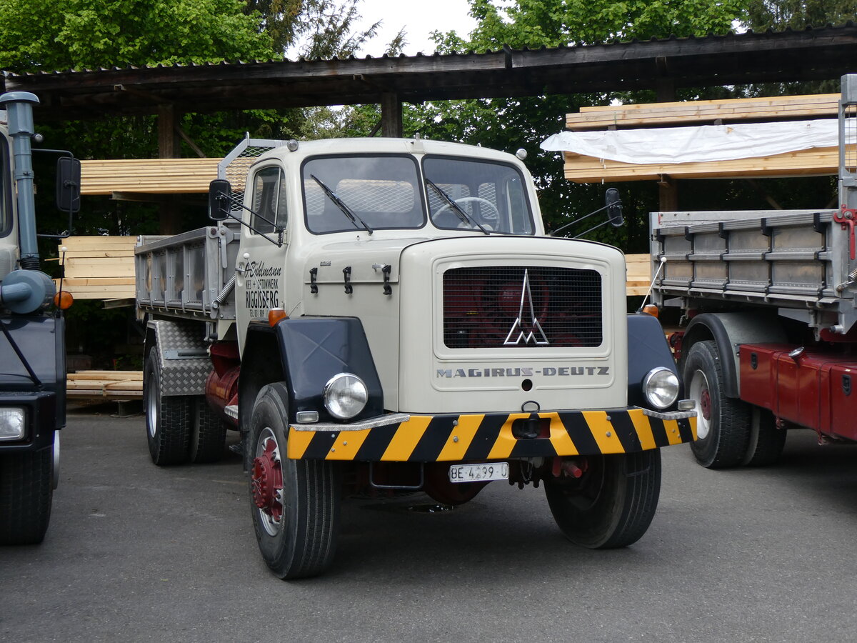(262'085) - Bhlmann, Riggisberg - BE 4299 U - Magirus-Deutz am 4. Mai 2024 in Attikon, Wegmller