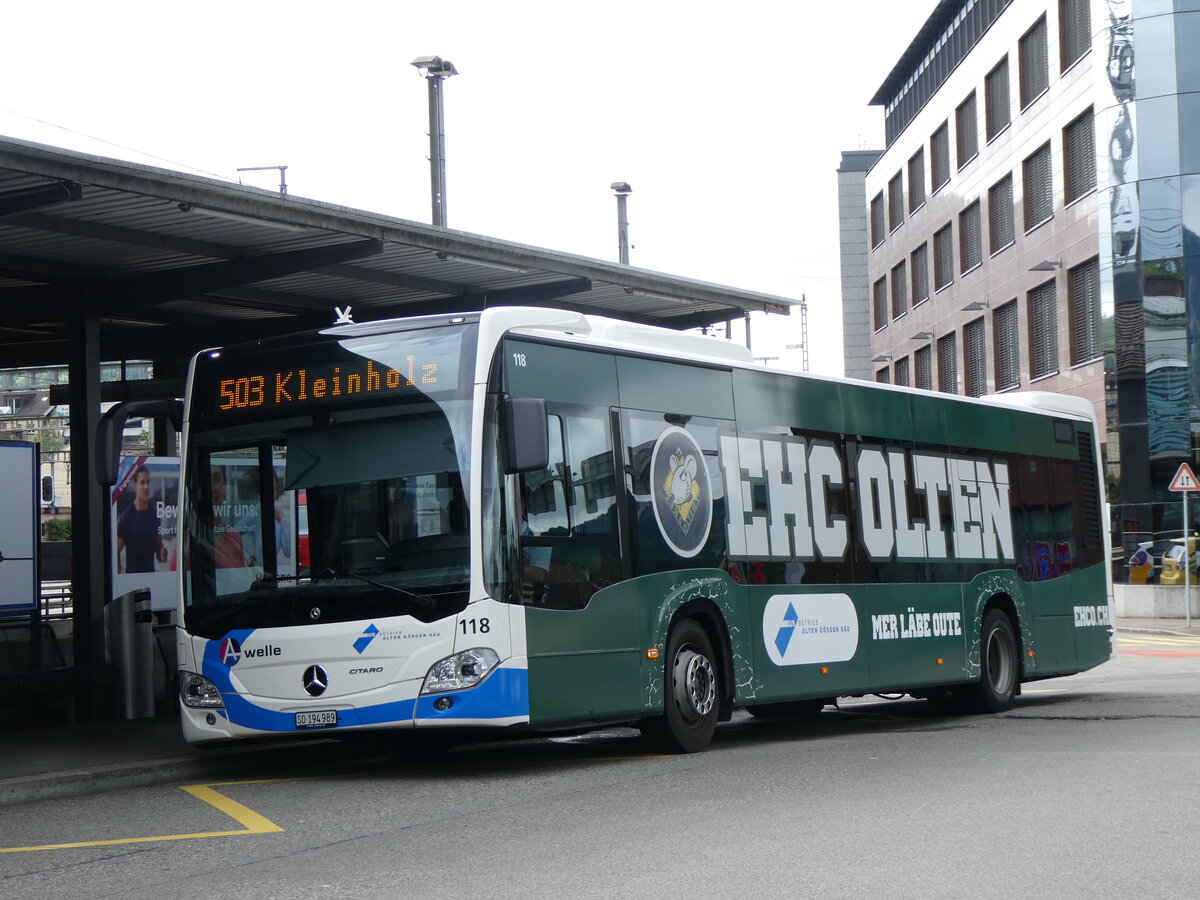 (262'413) - BOGG Wangen b.O. - Nr. 118/SO 194'989 - Mercedes am 16. Mai 2024 beim Bahnhof Olten