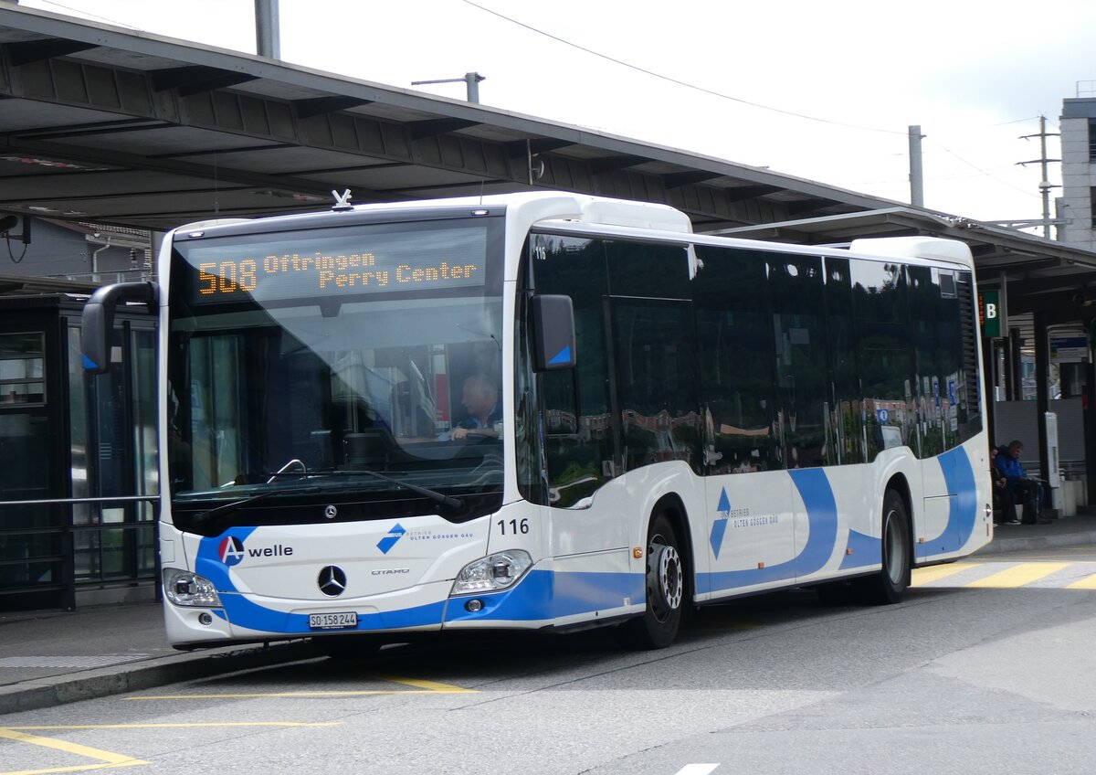 (262'418) - BOGG Wangen b.O. - Nr. 116/SO 158'244 - Mercedes am 16. Mai 2024 beim Bahnhof Olten