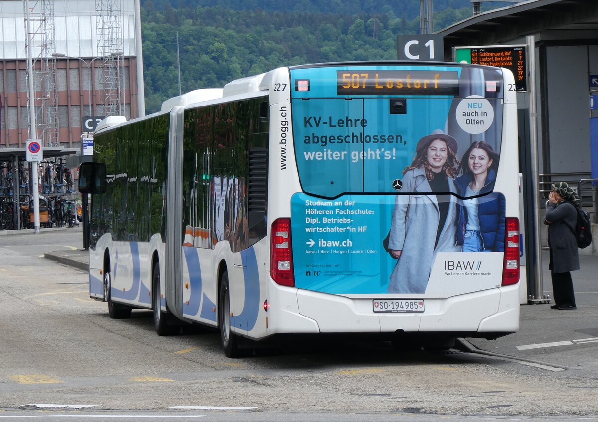 (262'426) - BOGG Wangen b.O. - Nr. 227/SO 194'985 - Mercedes am 16. Mai 2024 beim Bahnhof Olten 