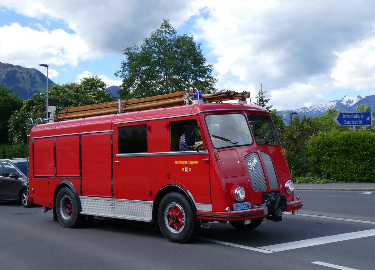 (262'621) - Feuerwehr, Zollikon - ZH 1114 - Saurer am 18. Mai 2024 in Sarnen, OiO