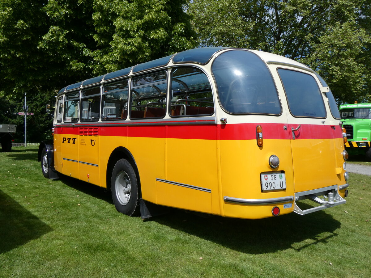 (262'998) - Altherr, Nesslau - SG 990 U - Saurer/Tscher (ex Buchli, Versam) am 25. Mai 2024 in Arbon, Saurer Classics