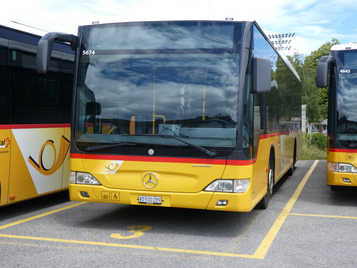 (263'744) - CarPostal Ouest - VD 510'289/PID 5674 - Mercedes am 16. Juni 2024 in Yverdon, Garage