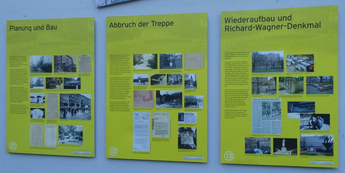 (264'426) - Geschichte Wiederaufbau Richard-Wagner-Denkmal am 9. Juli 2024 in Leipzig