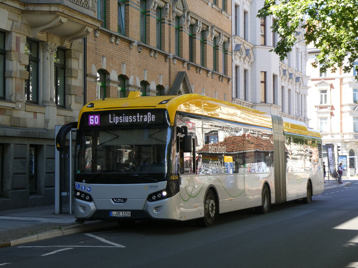 (264'447) - LVB Leipzig - Nr. 14'246/L-DE 1156 - eVDL am 9. Juli 2024 in Leipzig, Karl-Liebknecht-/Kurt-Eisner-Strasse