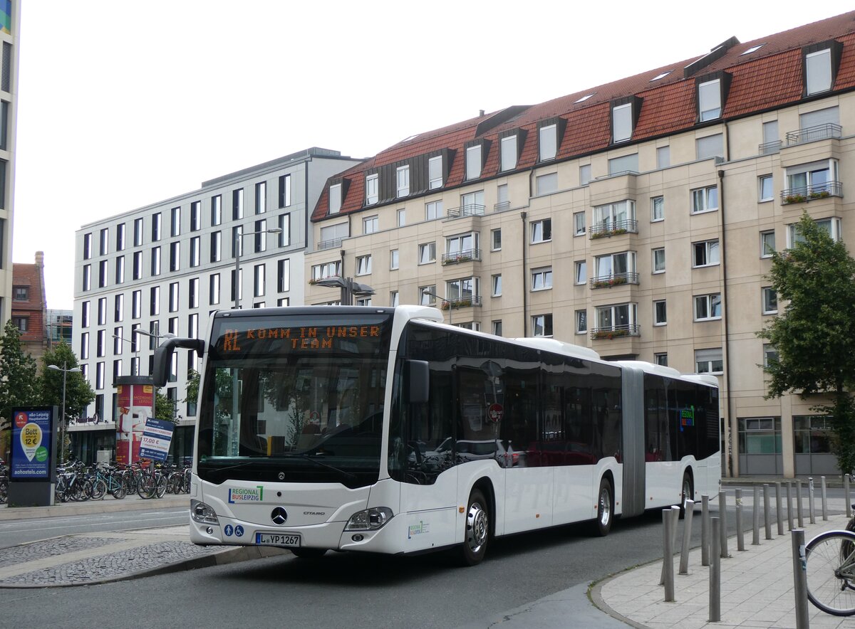 (264'562) - Regionalbus Leipzig, Deuben - L-YP 1267 - Mercedes am 10. Juli 2024 beim Hauptbahnhof Leipzig