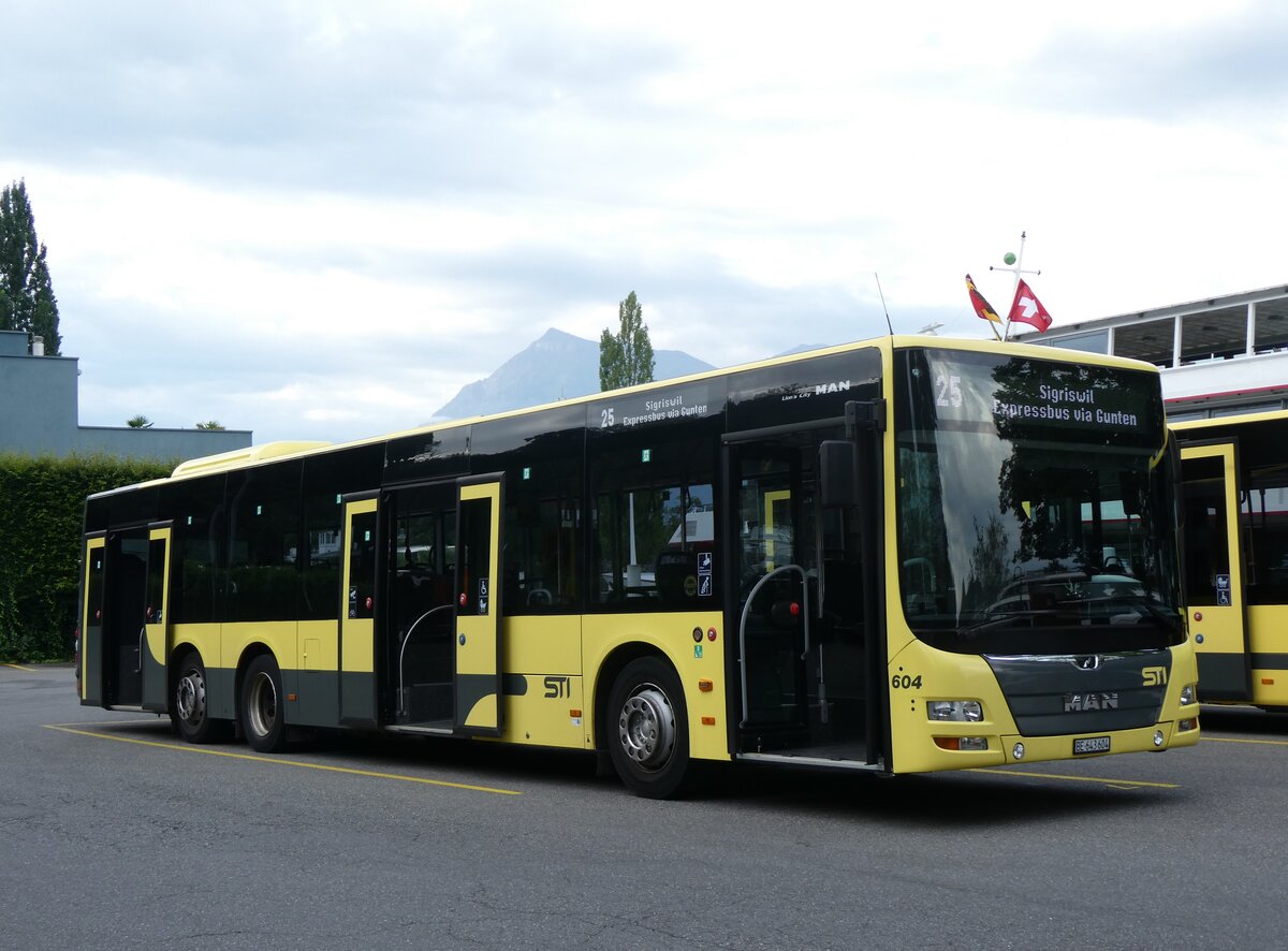 (265'326) - STI Thun - Nr. 604/BE 643'604 - MAN am 2. August 2024 bei der Schifflndte Thun