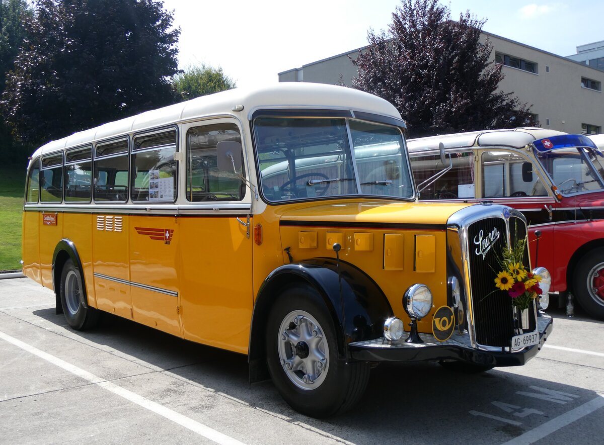 (266'414) - Blchlinger, Endingen - AG 69'937 - Saurer/Tscher (ex Dubach, Walde; ex Spescha, Andiast) am 31. August 2024 in Oberkirch, CAMPUS Sursee