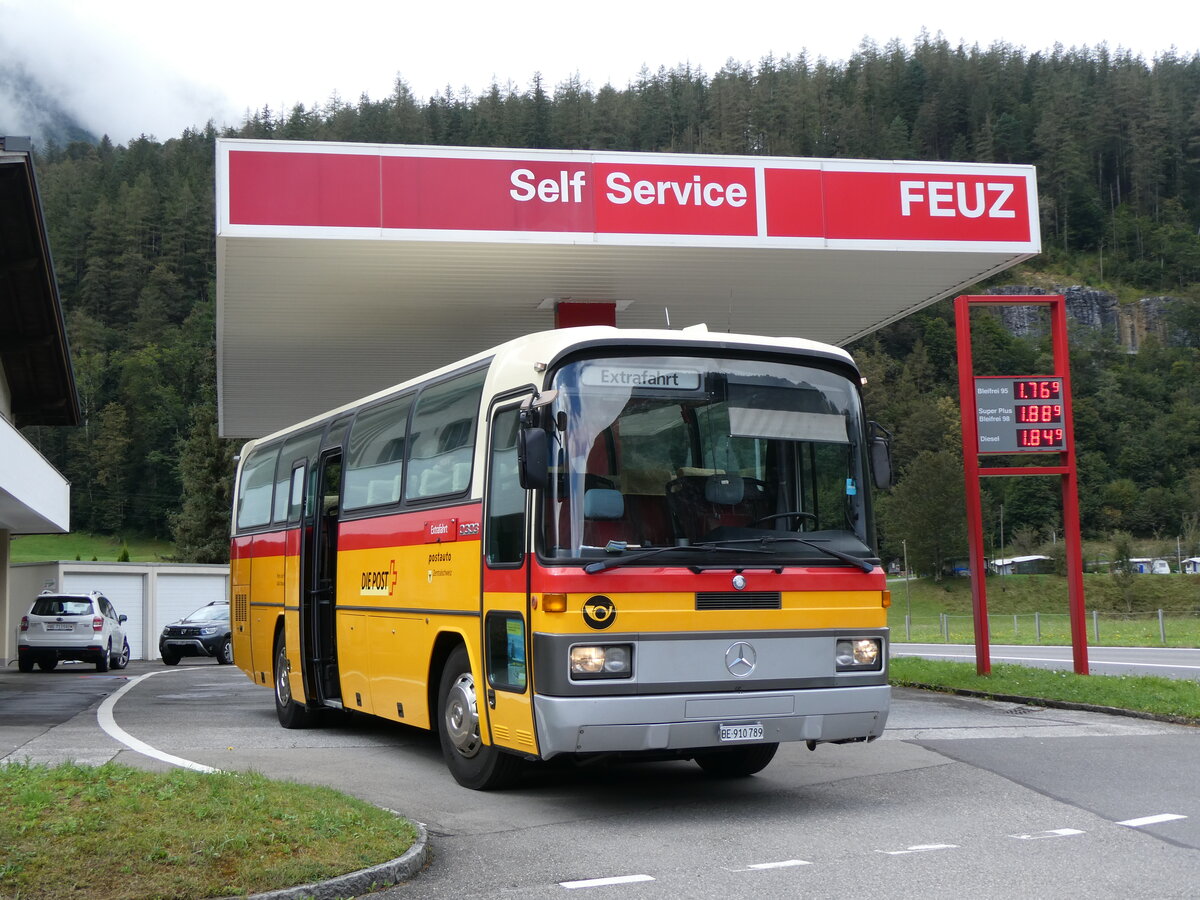 (266'897) - Buzzi, Bern - BE 910'789 - Mercedes (ex Mattli, Wassen PID 2295) am 10. September 2024 in Innertkirchen, Tankstelle Feuz