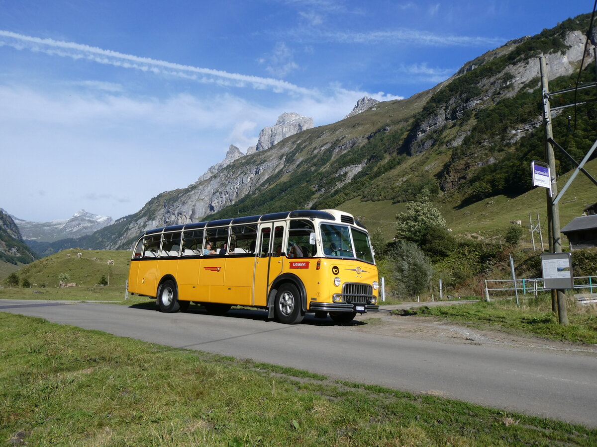 (267'497) - Gast, Reutigen - Nr. 1/BE 24'079 - FBW/FHS (ex Lambach, Gommiswald; ex Hotz, Rickenbach bei Wil/TG; ex P 24'079; ex P 21'579) am 22. September 2024 in Innertkirchen, Gentalhtten