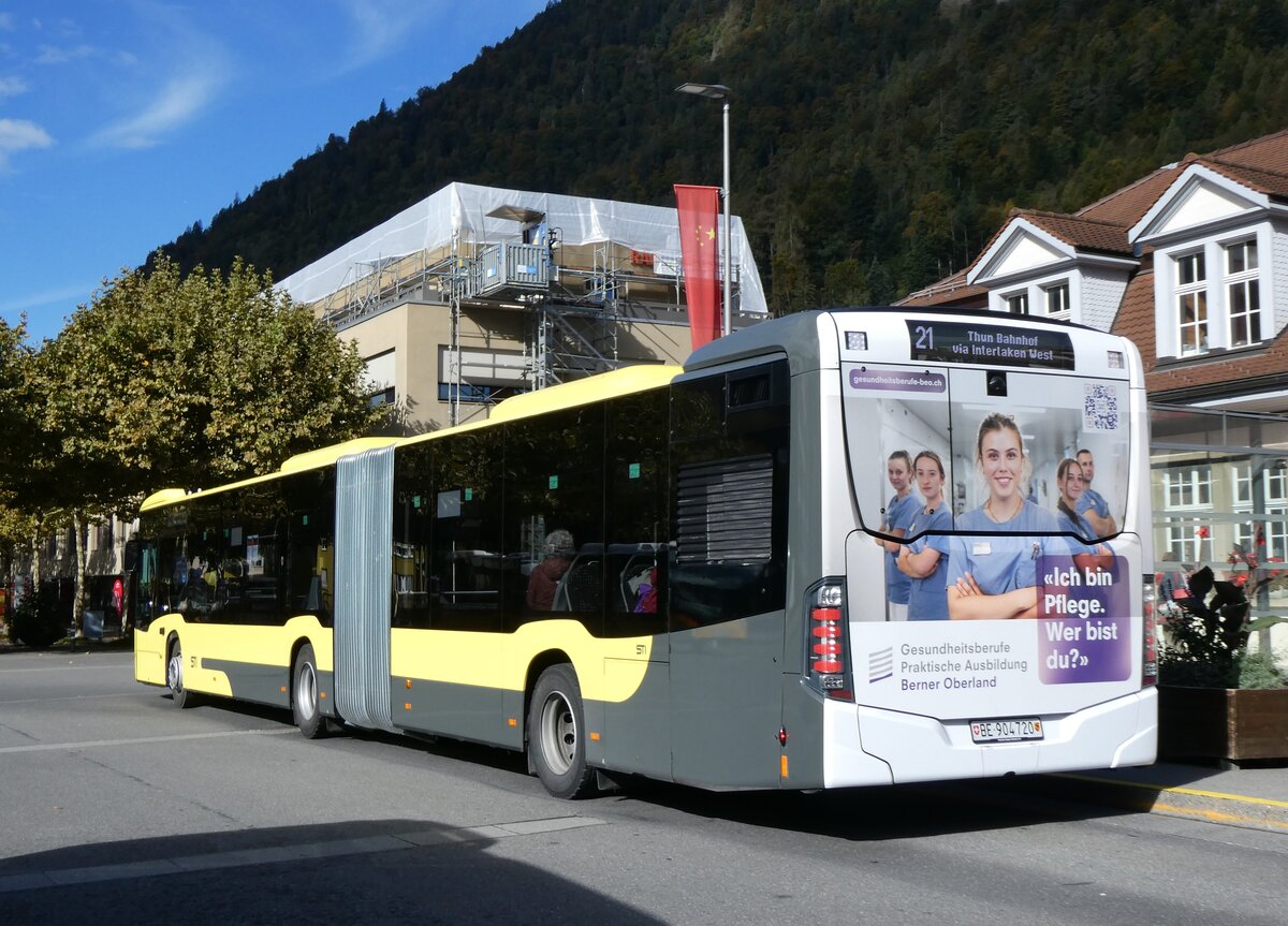 (267'799) - STI Thun - Nr. 720/BE 904'720 - Mercedes am 7. Oktober 2024 beim Bahnhof Interlaken Ost