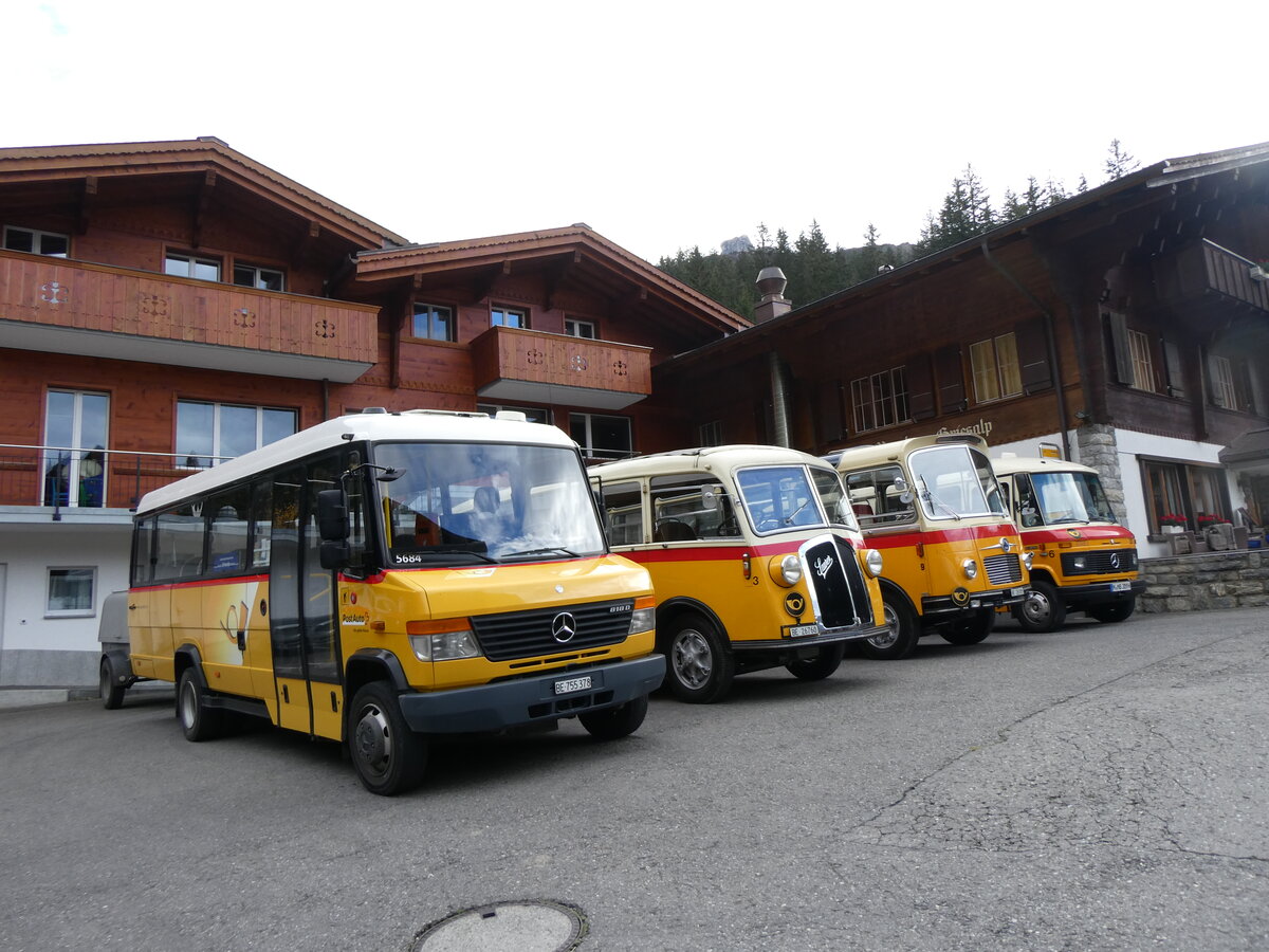 (268'151) - PostAuto Bern - BE 755'378/PID 5684 - Mercedes/Kusters am 12. Oktober 2024 auf der Griesalp