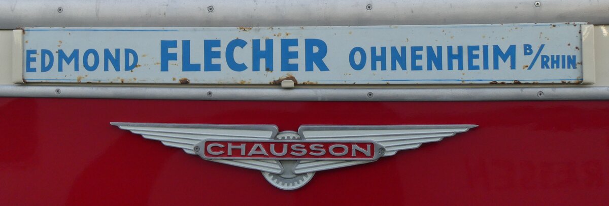 (268'489) - Beschriftung - EDMOND FLECHER OHNENHEIM B/RHIN - und Buslogo - Chausson - am 25. Oktober 2025 in Kintzheim, Cigoland