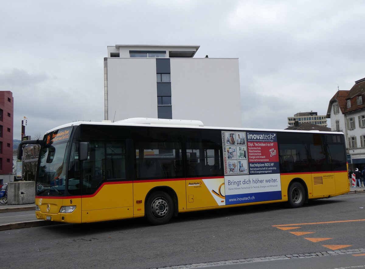 (269'791) - SB Trans, Sursee - Nr. 5/LU 15'615/PID 5553 - Mercedes am 10. Dezember 2024 beim Bahnhof Sursee