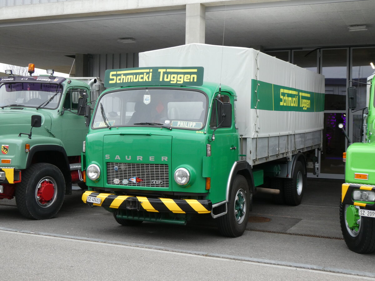 (272'942) - Schmucki, Tuggen - SZ 47'413 - Saurer am 15. Mrz 2025 in Derendingen, Enter