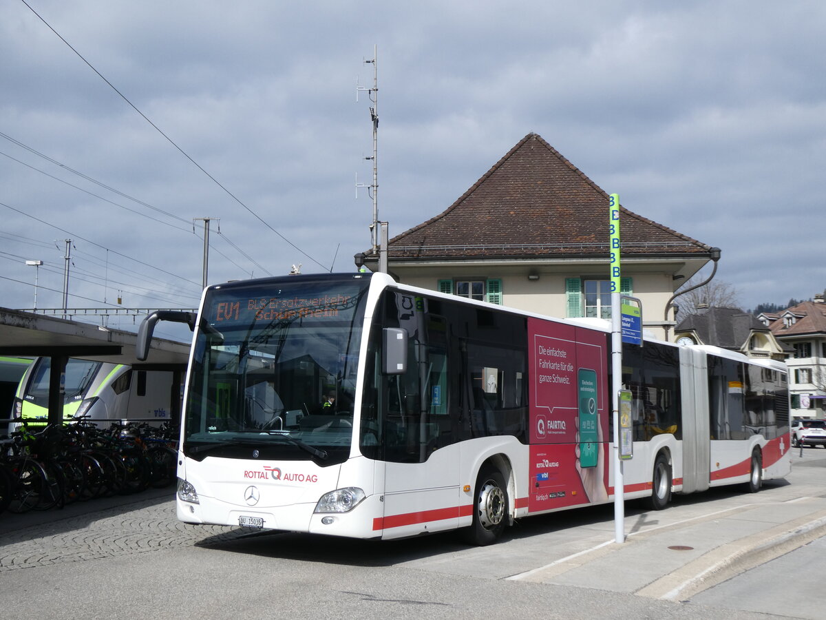 (273'450) - ARAG Ruswil - Nr. 49/LU 15'035 - Mercedes am 31. Mrz 2025 beim Bahnhof Langnau
