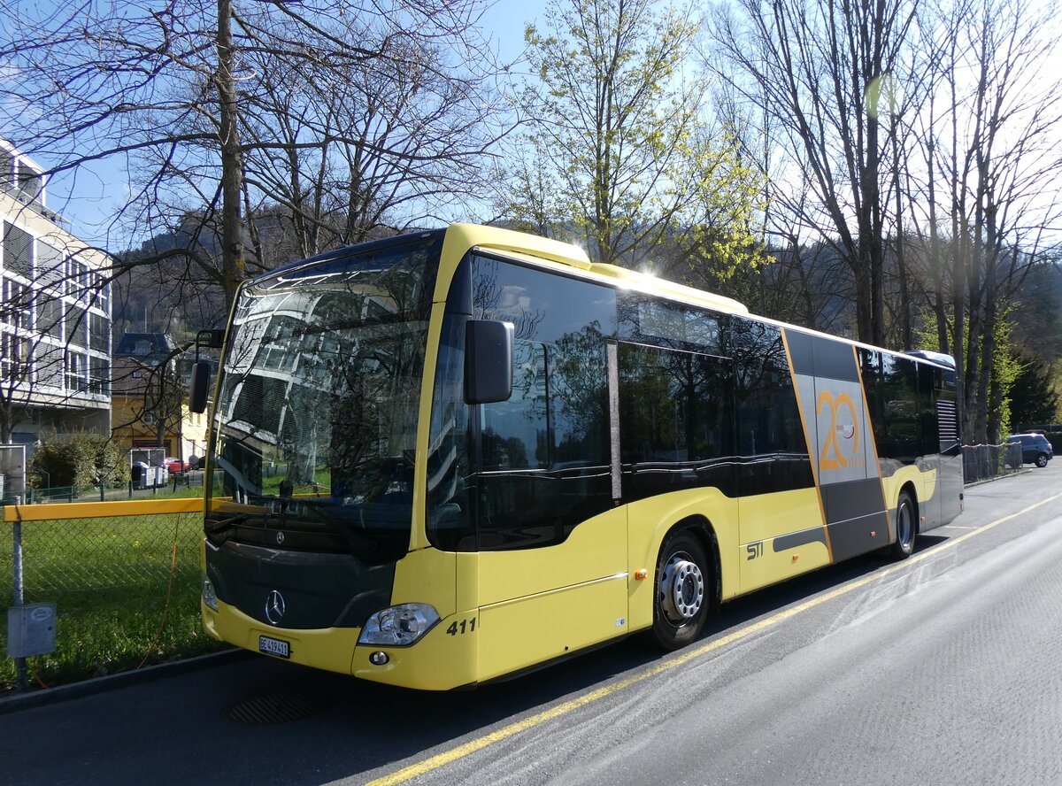 (273'769) - STI Thun - Nr. 411/BE 419'411 - Mercedes am 9. April 2025 bei der Schifflndte Thun