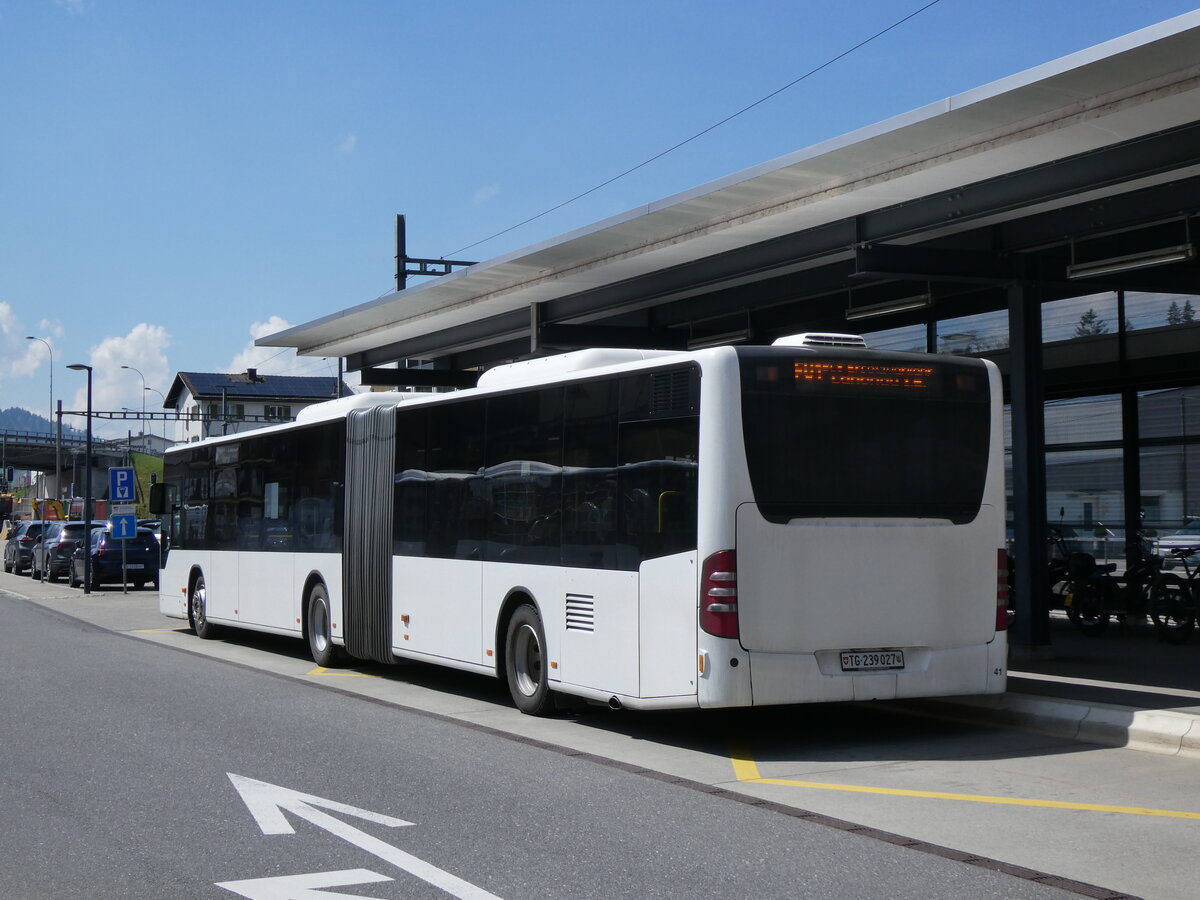 (274'347) - Eurobus, Arbon - Nr. 41/TG 239'027/PID 5330 - Mercedes (ex Nr. 14) am 28. April 2025 beim Bahnhof Schpfheim