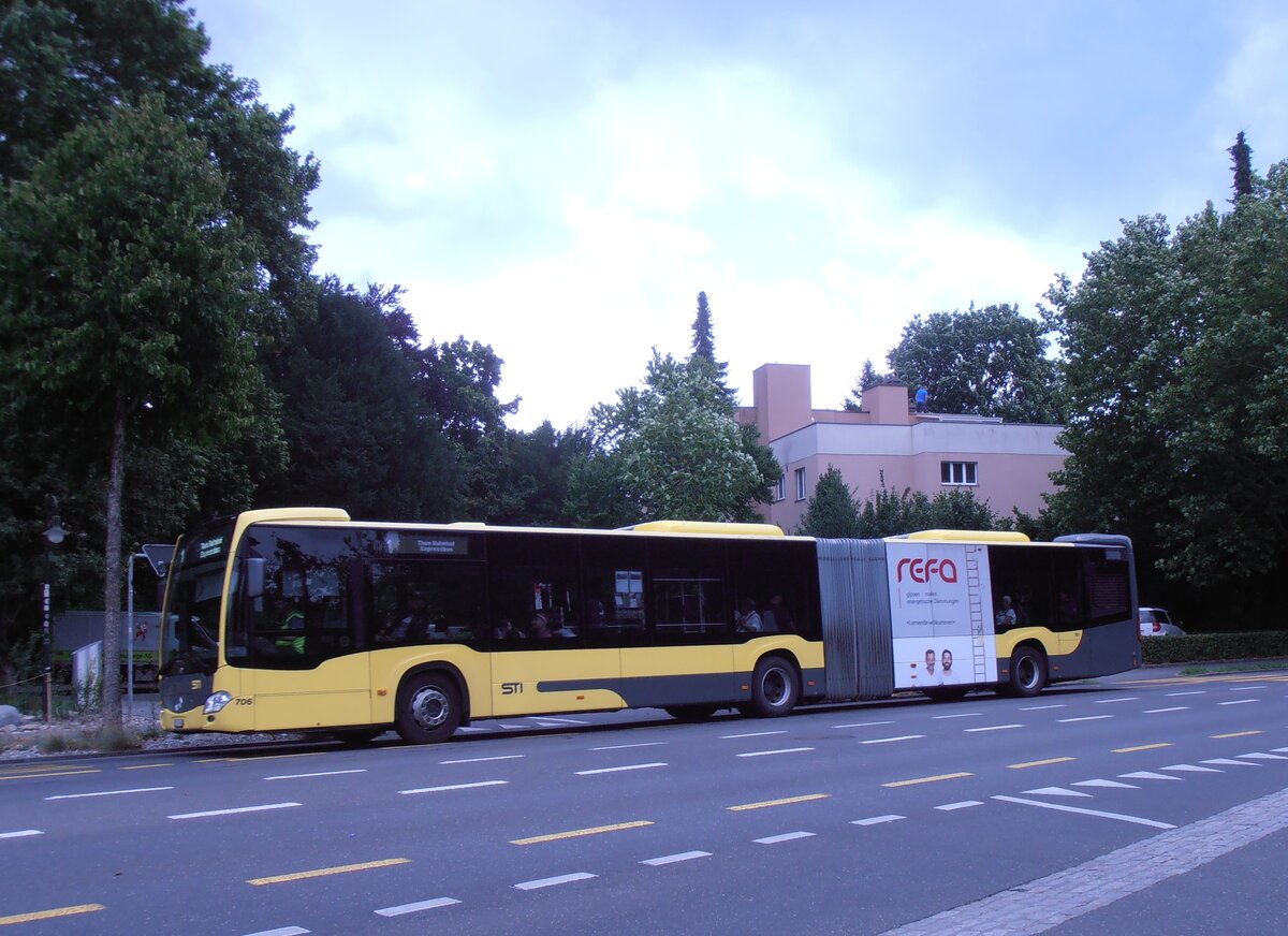 (277'686) - STI Thun - Nr. 706/BE 818'706 - Mercedes am 7. Juli 2025 in Thun, Klosestrasse