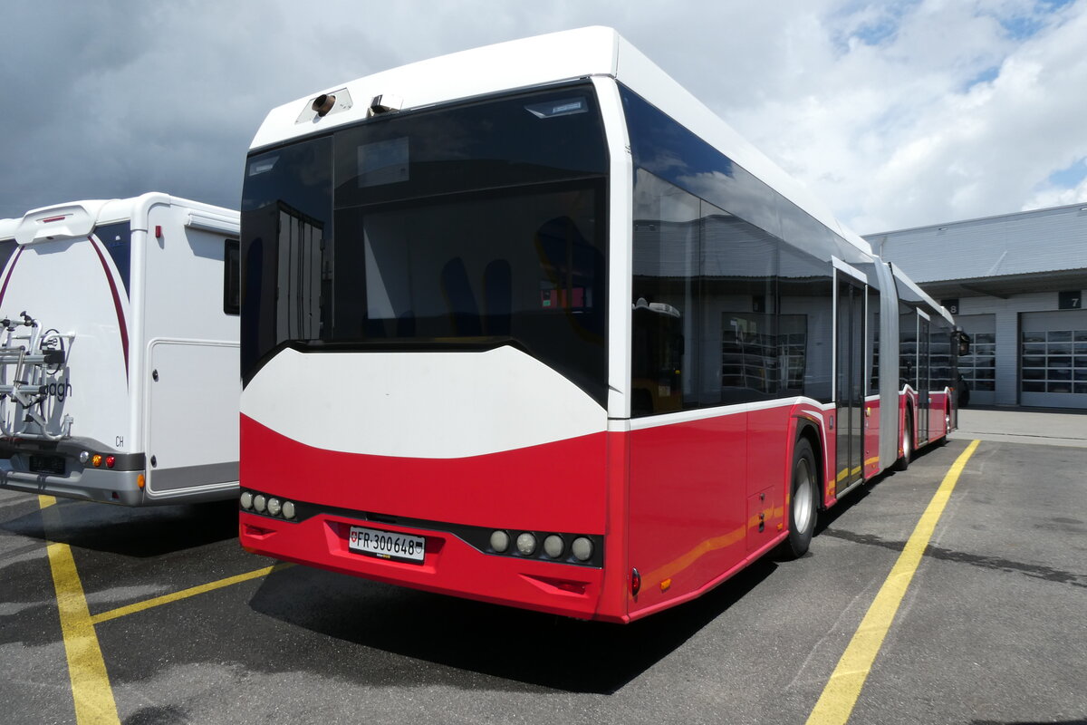 (278'401) - Intertours, Domdidier - Nr. 648/FR 300'648 - Solaris (ex PostBus/A BD 15'711) am 2. August 2025 in Kerzers, Interbus