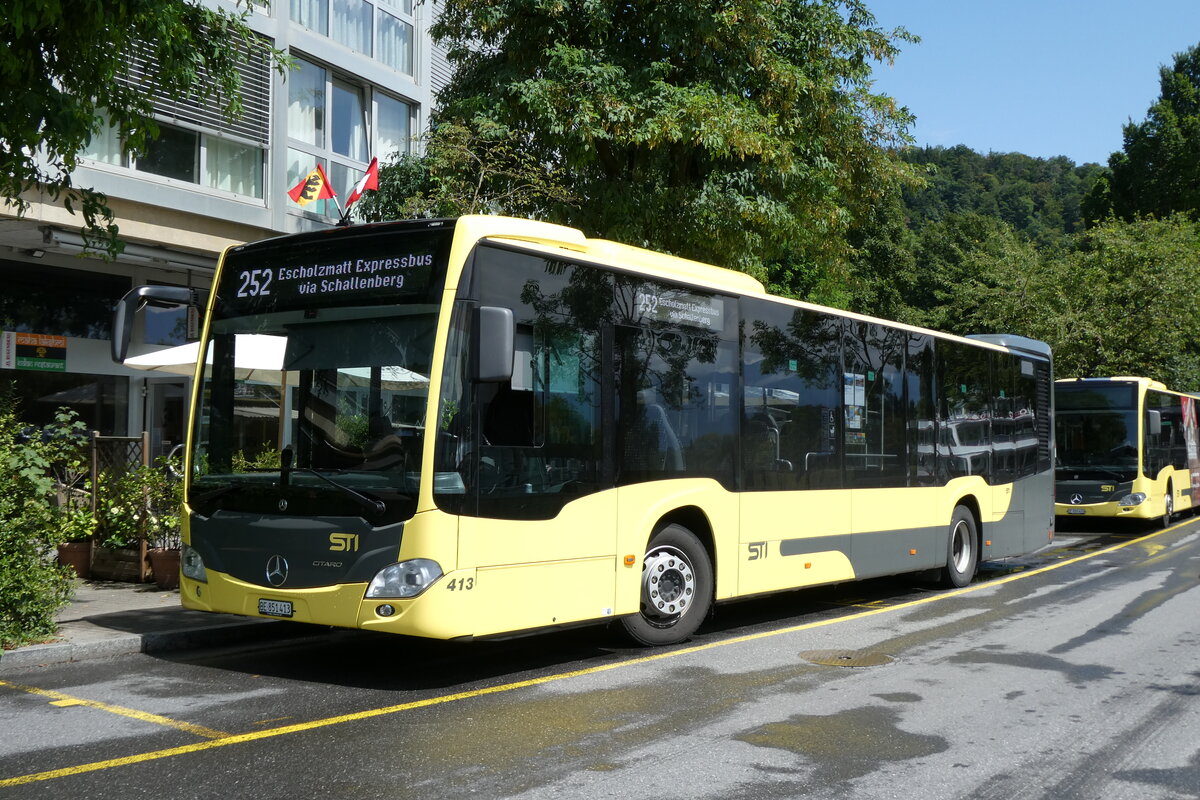 (278'412) - STI Thun - Nr. 413/BE 851'413 - Mercedes am 2. August 2025 bei der Schifflndte Thun