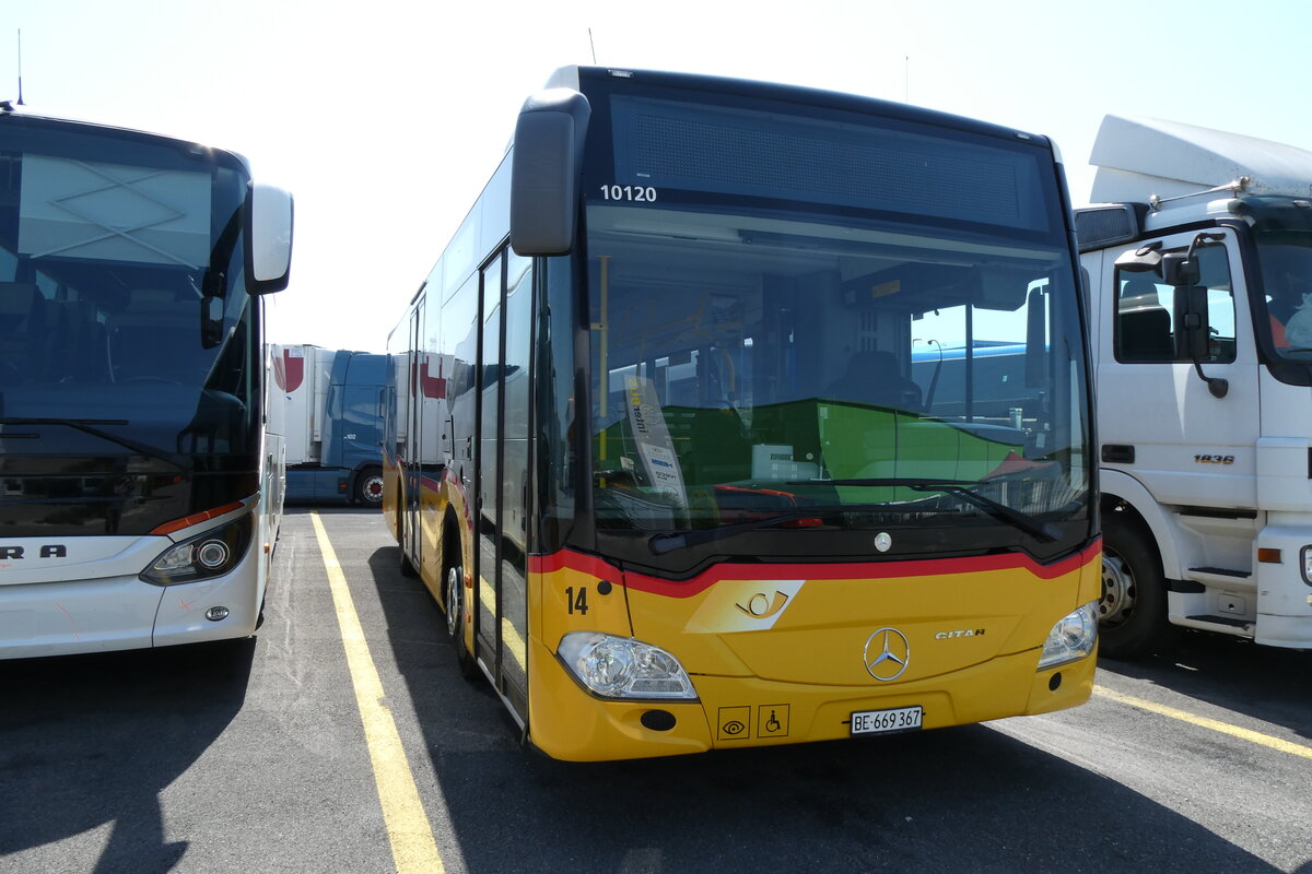 (278'763) - PostAuto Bern - Nr. 14/BE 669'367/PID 10'120 - Mercedes (ex Thepra, Stans Nr. 20) am 9. August 2025 in Kerzers, Interbus