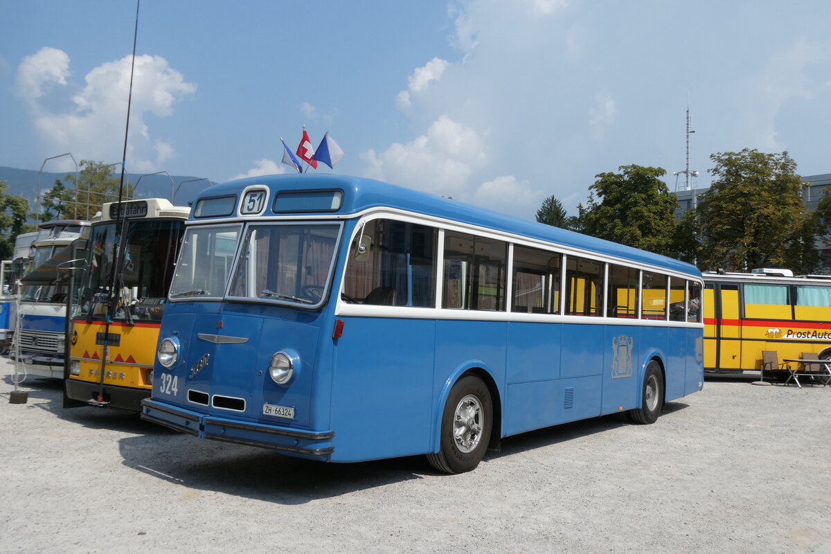 (278'965) - VBZ Zrich (TMZ) - Nr. 324/ZH 66'324 - FBW/Tscher (ex Privat; ex VBZ Zrich Nr. 324) am 16. August 2025 in Solothurn, Baseltor