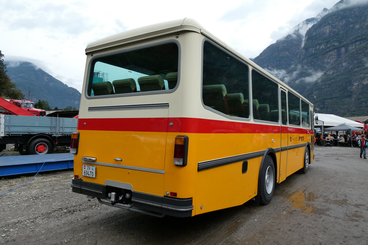 (280'353) - Oldtimer Garage, Höri - ZH 69'470 - Saurer/R&J (ex Breu, Berneck; ex Matt, FL-Mauren Nr. 19; ex P 24'356) am 13. September 2025 in Iragna, Riviera (280'353) - Oldtimer Garage, Höri - ZH 69'470 - Saurer/R&J (ex Breu, Berneck; ex Matt, FL-Mauren Nr. 19; ex P 24'356) am 13. September 2025 in Iragna, Riviera