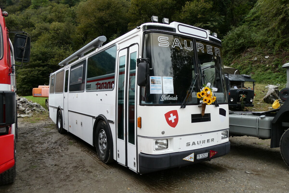 (280'360) - Cassella, Le Châtelard - FR 52'523 - Saurer/Lauber (ex Epiney, Ayer) am 13. September 2025 in Iragna, Riviera (280'360) - Cassella, Le Châtelard - FR 52'523 - Saurer/Lauber (ex Epiney, Ayer) am 13. September 2025 in Iragna, Riviera