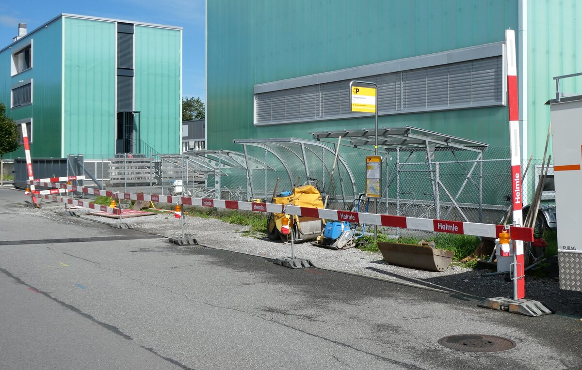 (280'416) - PostAuto-Haltestelle am 14. September 2025 in Thun, Langestrasse (280'416) - PostAuto-Haltestelle am 14. September 2025 in Thun, Langestrasse