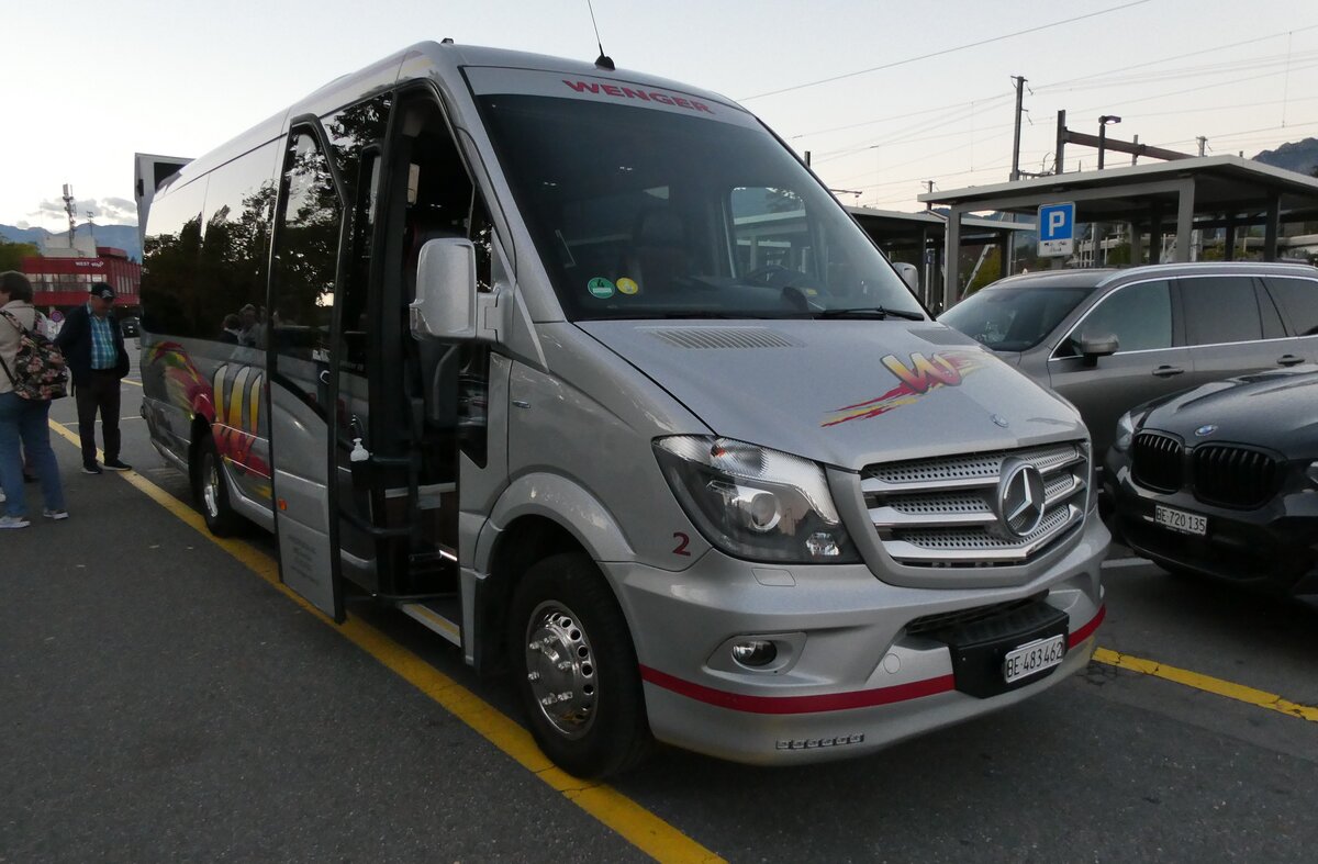 (280'418) - Wenger, Interlaken - Nr. 2/BE 483'462 - Mercedes am 15. September 2025 in Thun, CarTerminal (280'418) - Wenger, Interlaken - Nr. 2/BE 483'462 - Mercedes am 15. September 2025 in Thun, CarTerminal