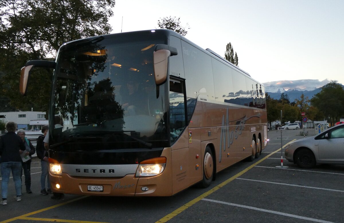 (280'419) - Moser, Teuffenthal - BE 45'547 - Setra (ex Arnold, D-Dietmannsried) am 15. September 2025 in Thun, CarTerminal (280'419) - Moser, Teuffenthal - BE 45'547 - Setra (ex Arnold, D-Dietmannsried) am 15. September 2025 in Thun, CarTerminal
