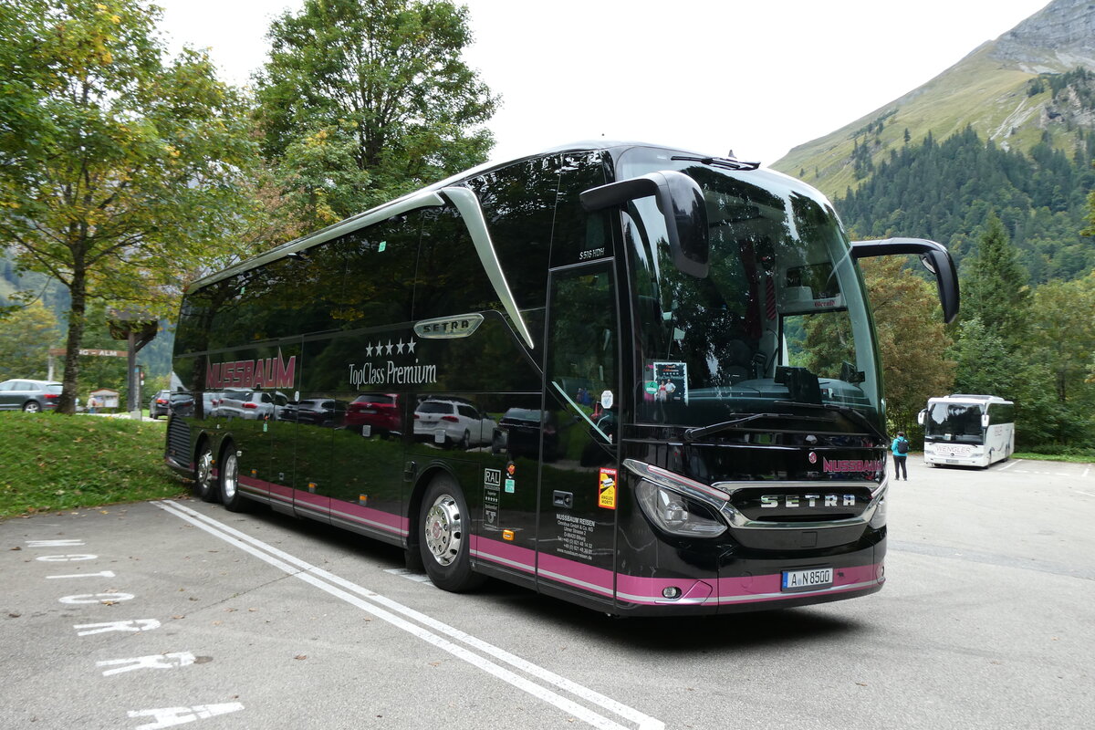(280'477) - Aus Deutschland: Nussbaum, Augsburg - A-N 8500 - Setra am 17. September 2025 in Eng, Eng Alm (280'477) - Aus Deutschland: Nussbaum, Augsburg - A-N 8500 - Setra am 17. September 2025 in Eng, Eng Alm
