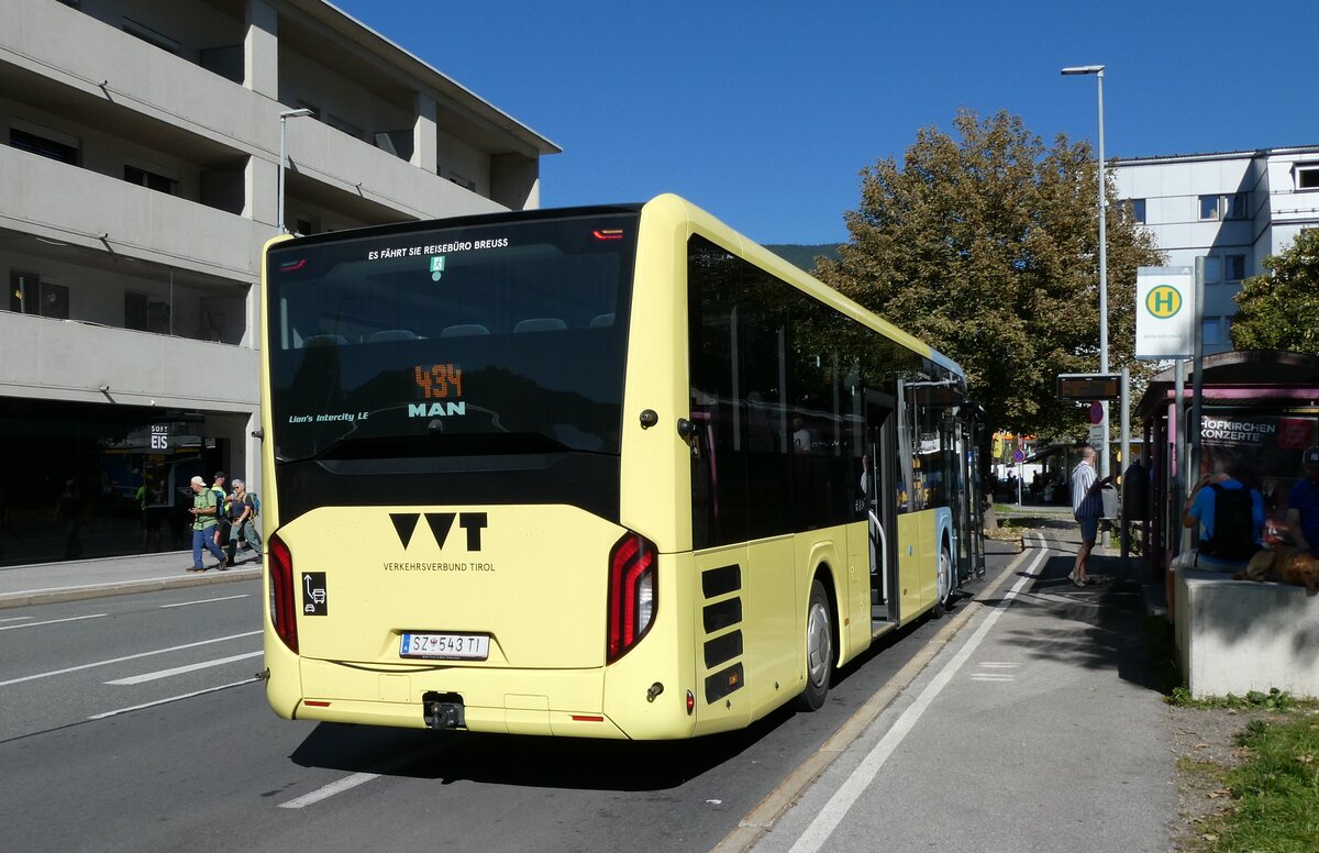 (280'535) - Breuss, Rankweil - Nr. 543/SZ 543 TI - MAN am 18. September 2025 in Telfs, Anton-Auer-Strasse (280'535) - Breuss, Rankweil - Nr. 543/SZ 543 TI - MAN am 18. September 2025 in Telfs, Anton-Auer-Strasse