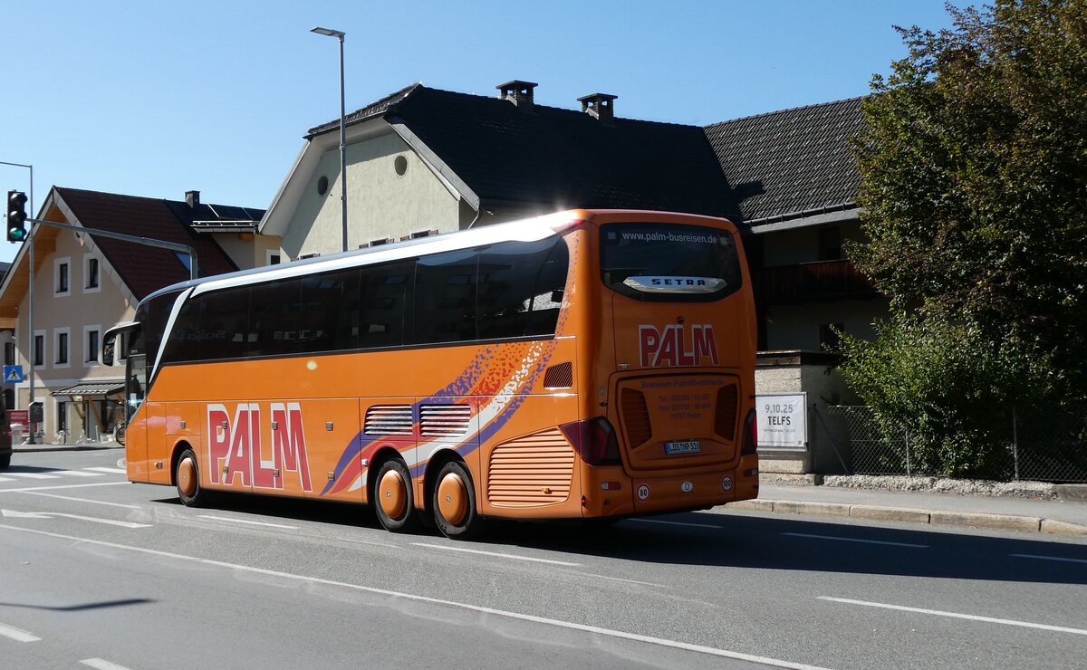 (280'552) - Aus Deutschland: Palm, Halbe - LDS-HP 516 - Setra am 18. September 2025 in Telfs, Anton-Auer-Strasse (280'552) - Aus Deutschland: Palm, Halbe - LDS-HP 516 - Setra am 18. September 2025 in Telfs, Anton-Auer-Strasse