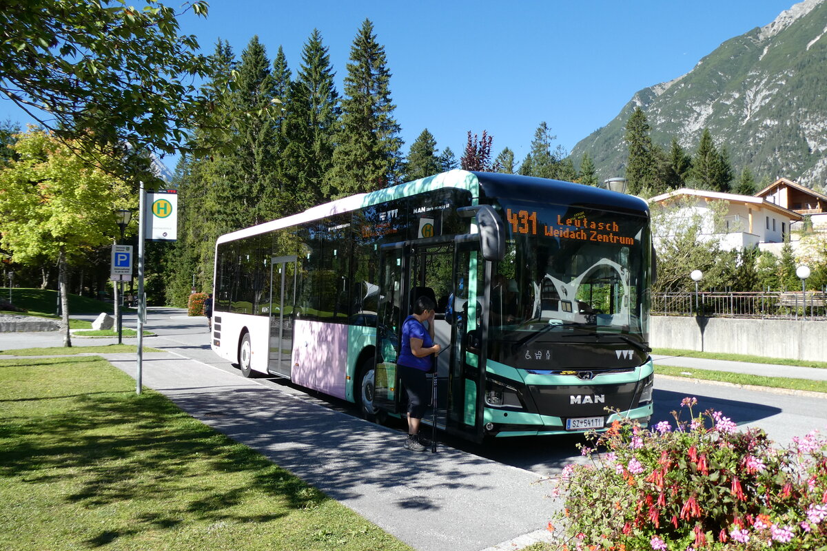 (280'600) - Breuss, Rankweil - Nr. 541/SZ 541 TI - MAN am 20. September 2025 in Leutasch, Weidach Zentrum (280'600) - Breuss, Rankweil - Nr. 541/SZ 541 TI - MAN am 20. September 2025 in Leutasch, Weidach Zentrum