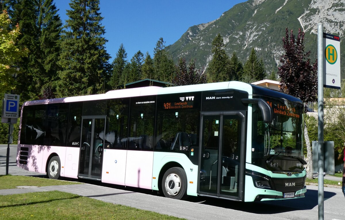 (280'601) - Breuss, Rankweil - Nr. 541/SZ 541 TI - MAN am 20. September 2025 in Leutasch, Weidach Zentrum (280'601) - Breuss, Rankweil - Nr. 541/SZ 541 TI - MAN am 20. September 2025 in Leutasch, Weidach Zentrum