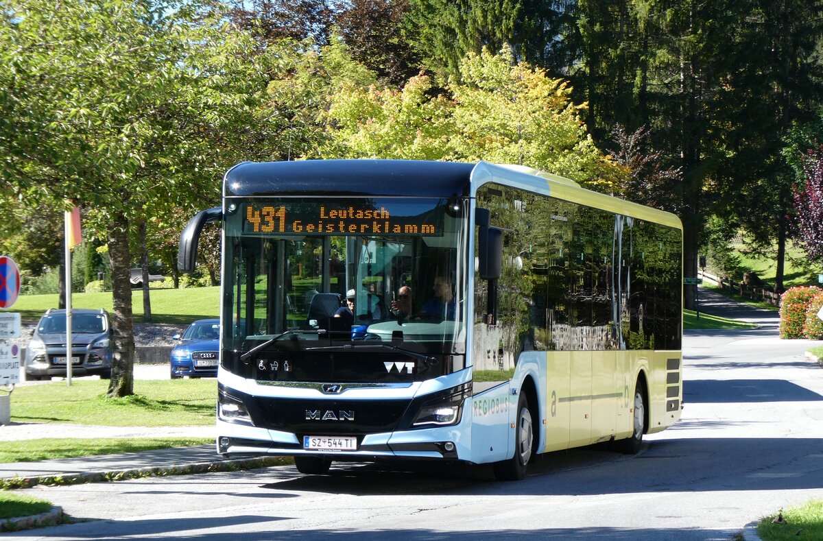 (280'605) - Breuss, Rankweil - Nr. 544/SZ 544 TI - MAN am 20. September 2025 in Leutasch, Weidach Zentrum (280'605) - Breuss, Rankweil - Nr. 544/SZ 544 TI - MAN am 20. September 2025 in Leutasch, Weidach Zentrum