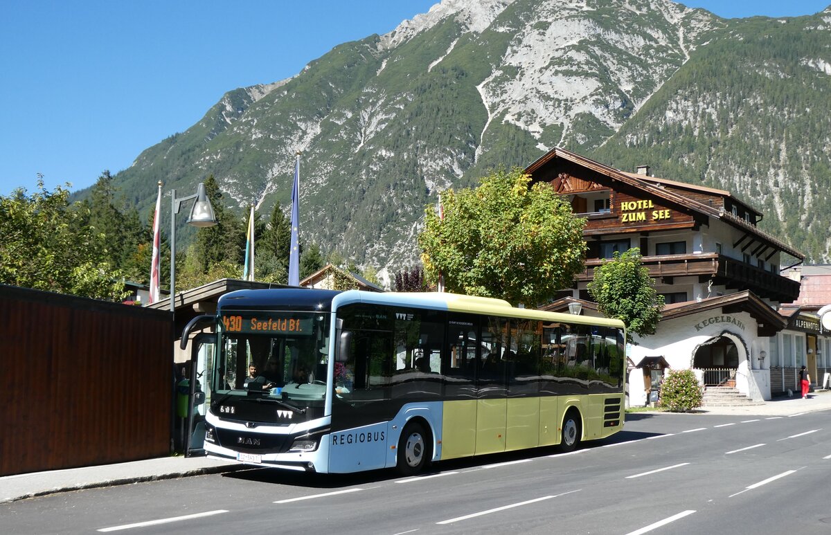 (280'607) - Breuss, Rankweil - Nr. 543/SZ 543 TI - MAN am 20. September 2025 in Leutasch, Weidach Zentrum (280'607) - Breuss, Rankweil - Nr. 543/SZ 543 TI - MAN am 20. September 2025 in Leutasch, Weidach Zentrum