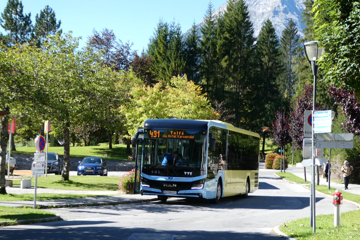 (280'609) - Breuss, Rankweil - Nr. 544/SZ 544 TI - MAN am 20. September 2025 in Leutasch, Weidach Zentrum (280'609) - Breuss, Rankweil - Nr. 544/SZ 544 TI - MAN am 20. September 2025 in Leutasch, Weidach Zentrum