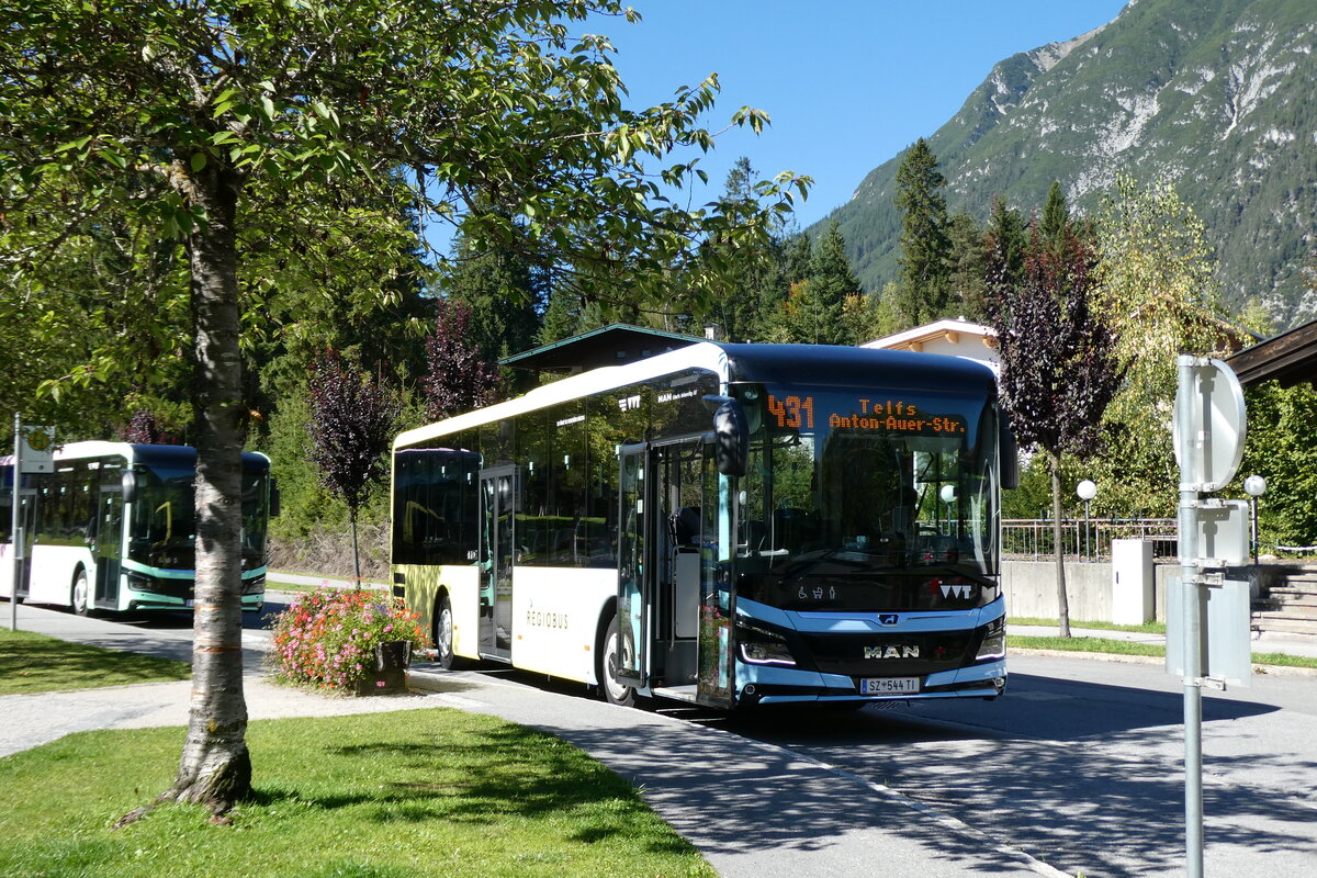 (280'610) - Breuss, Rankweil - Nr. 544/SZ 544 TI - MAN am 20. September 2025 in Leutasch, Weidach Zentrum (280'610) - Breuss, Rankweil - Nr. 544/SZ 544 TI - MAN am 20. September 2025 in Leutasch, Weidach Zentrum